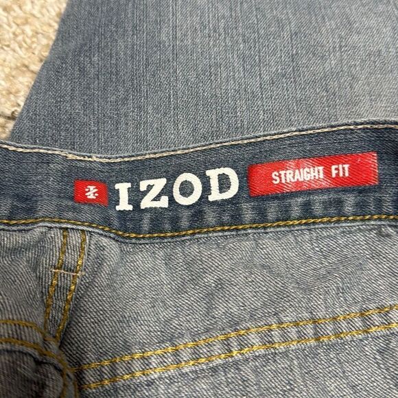 Izod Men’s Straight Fit Blue Jeans Size 38x30 - Picture 4 of 6